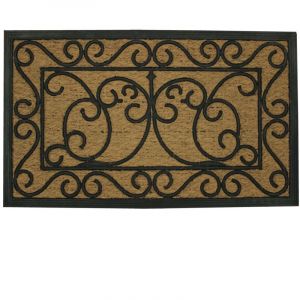 Douceur d'intérieur, Paillasson Rectangle (45 x 75 cm) Marquis, Coco et Caoutchouc