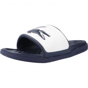 Lacoste SERVE SLIDE DUAL 1252CMA nvy/wht, Casquettes & Sandales, en blanc, taille: 42 - Couleur blanc - Taille 42