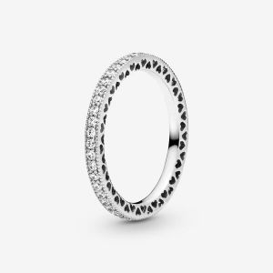 Pandora Bague cœurs scintillants - Taille 56