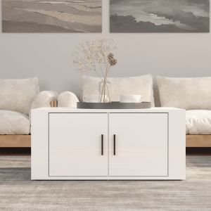 Image de VidaXL Table basse Blanc brillant 80x50x36 cm Bois d'ingénierie