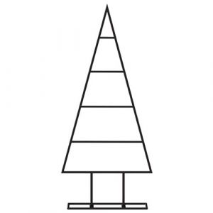 VidaXL Arbre de Noël en métal pour décoration noir 60 cm