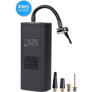 Nuvance - Pompe à pneu à compresseur - 4000mAH - Pompe électrique pour vélo - Compresseur d'air pour voiture, scooter, vélo, ballon et matelas pneumatique - Accessoires inclus - Lampe de poche - PRO