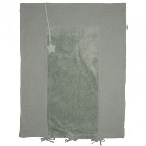 BB & Co Housse de matelas &agrave; langer vert de gris VERT