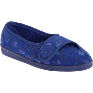 Comfylux Diana - Chaussons à motif floral - Femme (36 EUR) (Bleu) - UTDF506