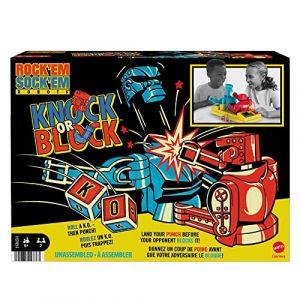 Mattel Games Jeu De Soci&eacute;t&eacute; Et d'action Rock 'Em Sock 'Em Robots, Jeu De Combat De Boxe Entre Robots, 2 Joueurs, Jouet Enfant, D&egrave;s 6 Ans, HDN94