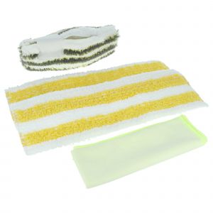 Vhbw 4x Housses compatible avec K&auml;rcher SC 5 EasyFix Iron Plug nettoyeur &agrave; vapeur - gris / blanc