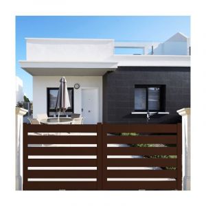 Packit Portail aluminium coulissant sah en kit dimension L.3500 (entre piliers) x H.1500 mm Couleurs Marron (ral 1247) Expédition gratuite en France