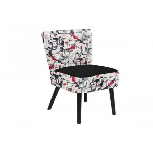 Socadisc M&s - Lot de 2 fauteuils en velours noir et multicolore - loop