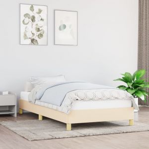Image de VidaXL Cadre de lit Crème 80x200 cm Tissu