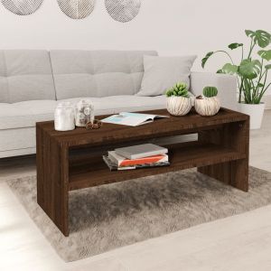 Image de VidaXL Table basse Chêne marron 100x40x40 cm Bois d'ingénierie