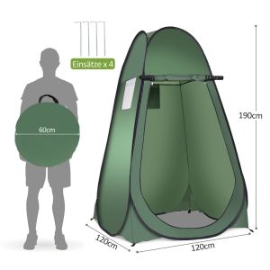 Coast Tente douche de plage Tente dressing Tente toilettes Tente latérale Grande tente cabine pliante-Vert