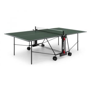 Sponeta Table de tennis de table - Compacte - Usage intérieur - Plateau coloris vert