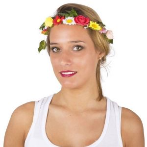 Ruedelafete Bandeau pour cheveux fleurs multicolores