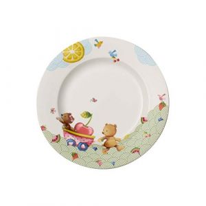 Image de Villeroy & Boch Hungry as a Bear Assiette plate pour enfants, 22 cm, Porcelaine Premium, Blanc/Multicolore