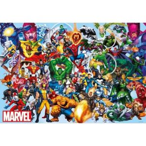 Educa Puzzle Adulte Marvel Comics : Spiderman Hulk America Flash - 1000 Pieces Collection Super Heros DC - Nouveaute