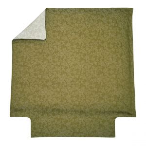 Blanc des vosges Housse de couette en satin de coton GINGKO olive