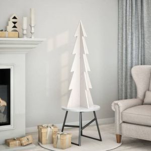 VidaXL Arbre de Noël en bois pour décoration blanc 180 cm pin massif