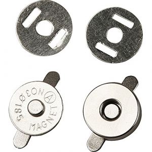 Creotime CC Hobby - Fermoirs magnétiques, d: 18 mm, 25pièces- Textiles