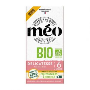 Image de Méo Café etui de 20 capsules bio home compost delicatesse x20-106g