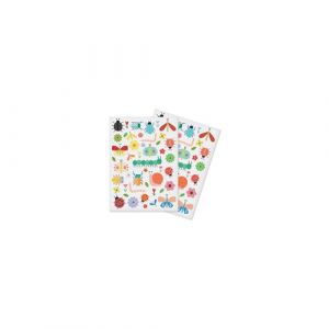 Gommettes Insectes 92 stickers 1 à 6,8cm papillon coccinelle escargot chenille