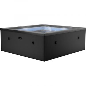 NetSpa Spa semi-rigide Idaho - 6 places Coloris Charcoal Noir 140 Airjets massants