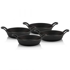 BBQ-Toro Set de poêles de service (4 pièces) ronde Ø 20 cm Sauteuse en fonte