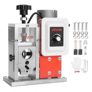 VEVOR D&eacute;nudeur C&acirc;ble &Eacute;lectrique, 1,5-40 mm, Machine &agrave; D&eacute;nuder Automatique, 400 W, D&eacute;nudeuse de Fils avec Lames Tremp&eacute;es 64Mn, Rouleaux en Acier 45#, Ventilateur de Refroidissement, Vitesse 15 m/min