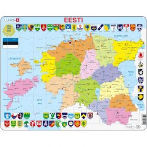 Image de Larsen Puzzle cadre : Carte de l'Estonie (en Estonien) 70 pièces