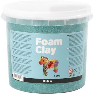 Creotime Pâte à modeler autodurcissante Foam Clay - Vert foncé - 560 g