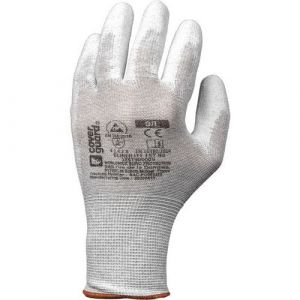 Coverguard Lot de 10 - gants eurolite EST90 13G polyester/carbon - paume end pu Taille 11