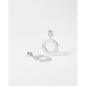 Boucles d'oreilles pendantes amarita argent blanc