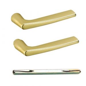 Vachette Poignées doubles - pour rosace ou plaque - alu champagne - Riviera