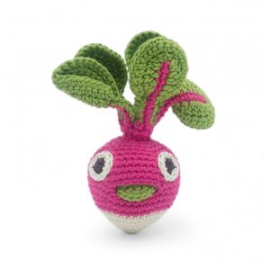 Image de Louie le Mini Radis Rond - hochet en coton bio - Myum