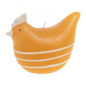 Amadeus Bougie Poule moutarde 10,5 cm (lot de 4) - Jaune - Cire