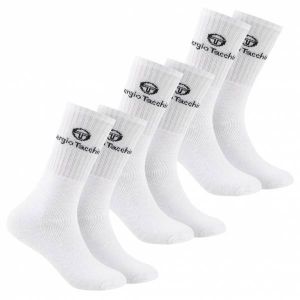 Sergio Tacchini Unisexe Chaussettes de tennis 3 paires blanc 93230832