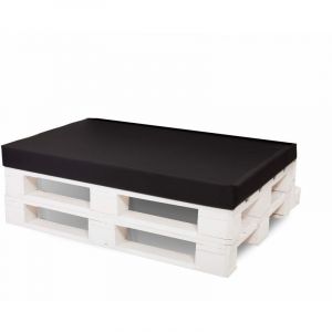 Coussin pour palette 120x50 noir, coussins de jardin, grands coussins de sol, coussins de sol pour enfants Coussin d'extérieur
