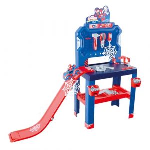 Smoby Spidey - Bricolo Center - Bricolage - Nombreuses Fonctions de Jeux - Voiture à Assembler - 90 Accessoires - A Partir de 3 Ans - Fabrication Française