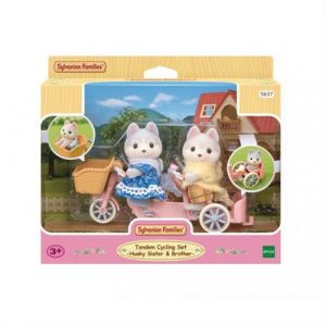 SYLVANIAN FAMILIES Les freres et soeurs husky et leur tandem