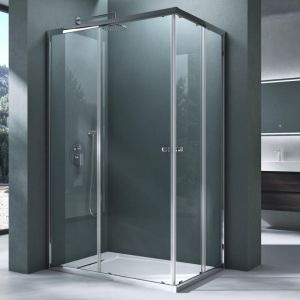 Mai&mai - Cabine de Douche Paroi de Douche avec Deux Portes Coulissantes Montage R&eacute;versible Verre Tremp&eacute; de S&eacute;curit&eacute; Transparent Rev&ecirc;tement Nano Easy