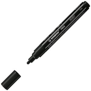 Image de Stabilo Marqueur acrylique FREE T300 - 1 marqueur peinture - Pointe moyenne - noir