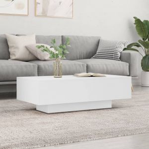 VidaXL Table Basse Blanc 100x49,5x31 Cm Bois D'ing&eacute;nierie