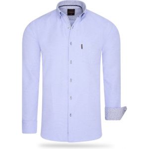 Cappuccino Italia - Chemises Hommes Chemise Regular Fit Baby Blue - Bleu - Taille L