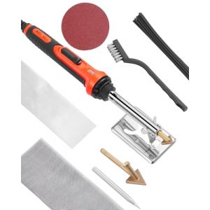 VEVOR Kit Soudure Plastique, 60 W 100 W, Fer à Souder Plastique Double Puissance avec 3 Embouts et 20 Tiges de Soudage, Outil de Soudage Pro Réparation Plastique pour Pare-chocs de Voiture, Kayaks