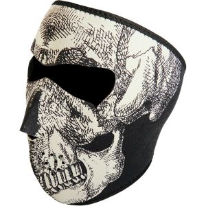 Cagoule moto Zan Headgear full face glow-in-the-dark skull