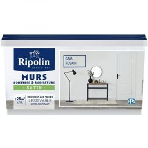 Ripolin Peinture Murs, Boiseries, Radiateurs Gris fusain Satin 2,5 l