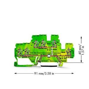 Wago 870-537 - Borne de protection à deux étages 50 pc(s)