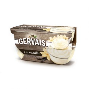 Danone Gervais - Yaourts aromatis&eacute;s &agrave; la vanille - Les 4 pots de 115g