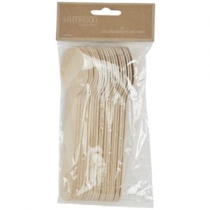 Monoprix Maison 20 cuillères en bois, 16cm