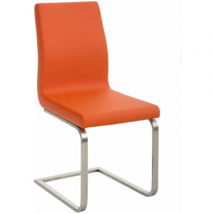 CLP Chaise de salle à manger Belfort similicuir orange