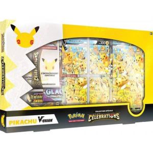 Asmod&eacute;e Pok&eacute;mon - Coffret C&eacute;l&eacute;brations 25ans Pikachu V-Union - Collection Sp&eacute;ciale Pok&eacute;mon - Cartes &agrave; collectionner 25&egrave;me anniversaire